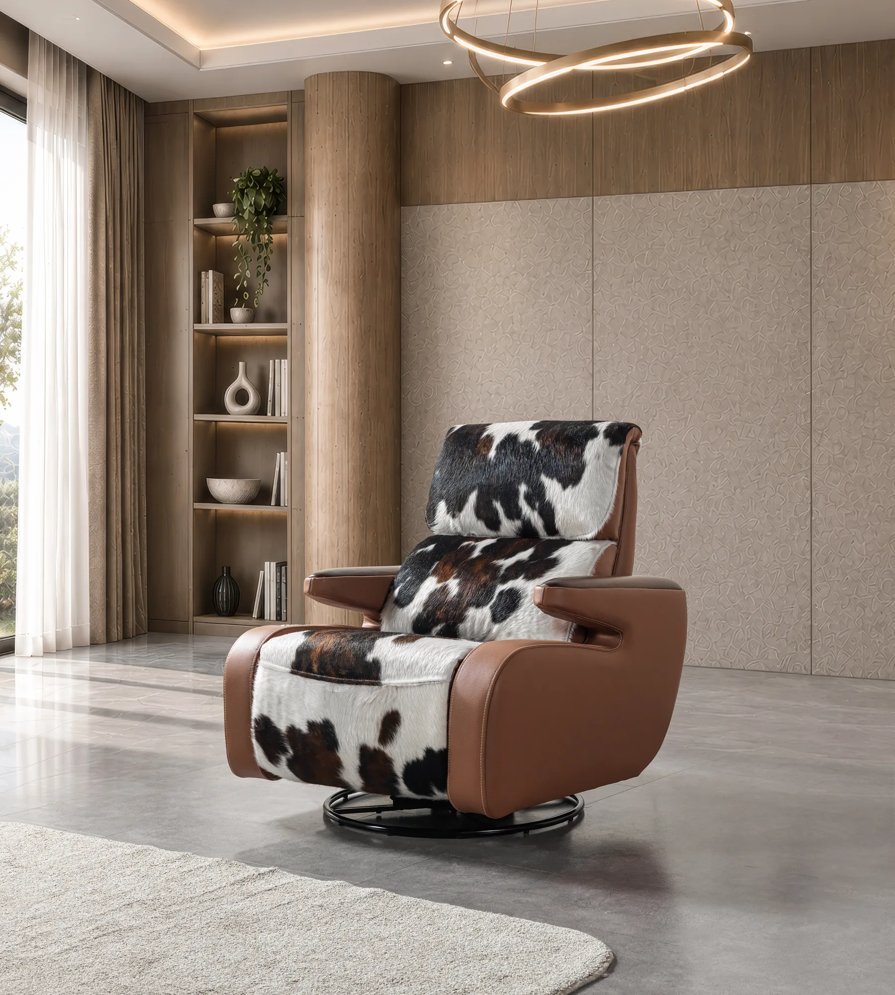 Star Single Genuine Leather Recliner - view 1